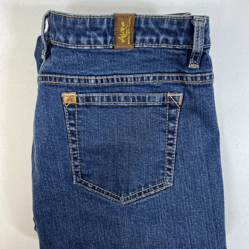 Aura Wrangler Women's Western Cowgirl Blue Denim Rodeo Jeans Size 12P